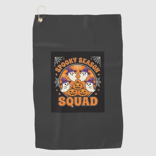 Serviette De Golf Équipe de la saison effrayante d'Halloween avec de (Devant)