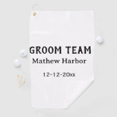 Serviette De Golf Équipe du marié garçon d'honneur nom date enterrem (En situation)