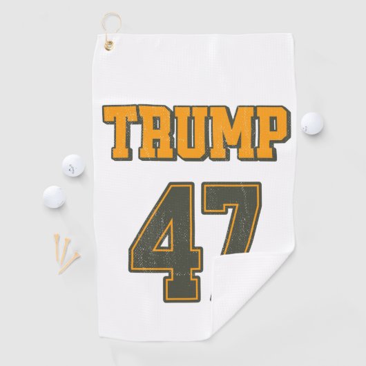 Serviette De Golf Équipe Retro Trump 47 Vintage (En situation)