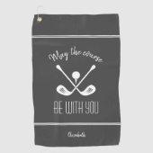 Serviette De Golf Équipement de sport moderne de golfeur Monogramme  (Devant)