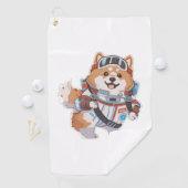 Serviette De Golf Espagnol Eau et vin Drôle chien 1 (En situation)