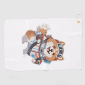 Serviette De Golf Espagnol Eau et vin Drôle chien 1 (Horizontal)