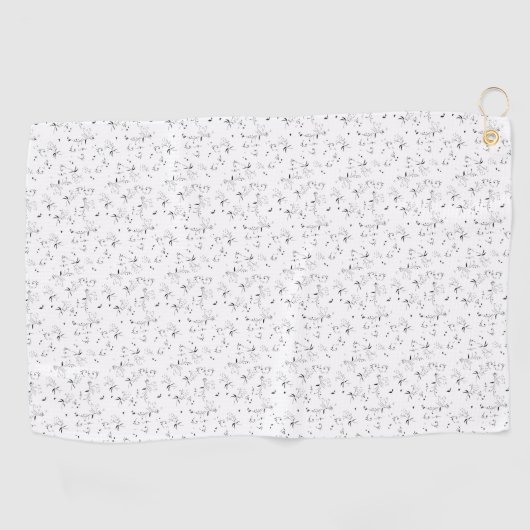 Serviette De Golf esquisse Design Quarante-neuf (Horizontal)