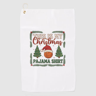 Serviette De Golf Est Pantalon de Noël Basketball Chapeau de Père No