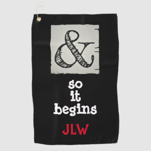 Serviette De Golf Et Donc Ça Commence À Ampersand Symbole Humoristiq
