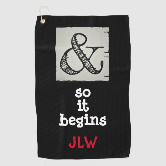 Serviette De Golf Et Donc Ça Commence À Ampersand Symbole Humoristiq (Devant)
