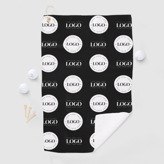 Serviette De Golf Étape de deux logos personnalisés et répétition En (En situation)