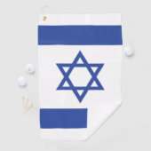 Serviette De Golf Etat d'Israël Drapeau, Étoile de David Juifs (En situation)