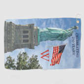 Serviette De Golf États-Unis 250 Drapeau américain Statue de la Libe (Horizontal)