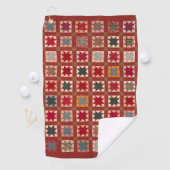 Serviette De Golf Étoile à huit pointes dans des couleurs chaudes (En situation)