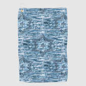 Serviette De Golf Étoile cachée en rayures sculptées déchiquetées, b (Devant)