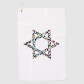 Serviette De Golf Étoile colorée de David (Devant)