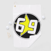 Serviette De Golf Étoile jaune 69 (En situation)