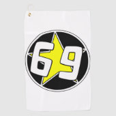 Serviette De Golf Étoile jaune 69 (Devant)