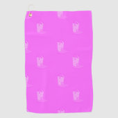 Serviette De Golf Étoiles de cowboy Boots Motif rose (Devant)
