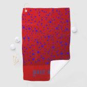 Serviette De Golf étoiles modèle rouge et bleu (En situation)
