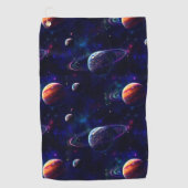 Serviette De Golf Etoiles, Planètes, Galaxie, Espace Extérieur Thème (Devant)