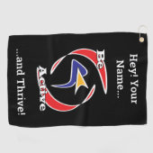 Serviette De Golf Être actif et prospérer (Horizontal)