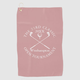 Serviette De Golf Événement Classique Tournoi de Golf Rose Poussiére