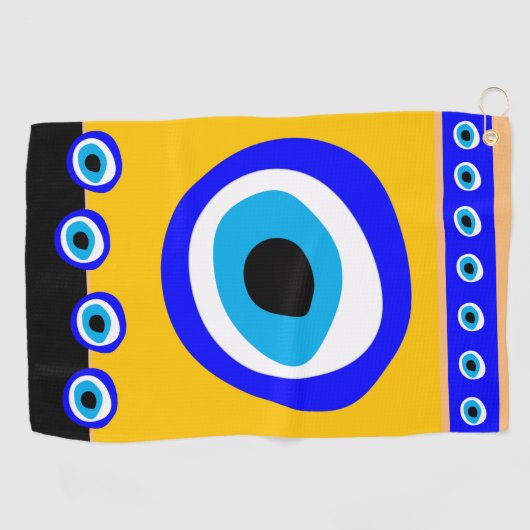 Serviette De Golf Evil Eye Talisman & arabe Amulet /turc, grec (Horizontal)