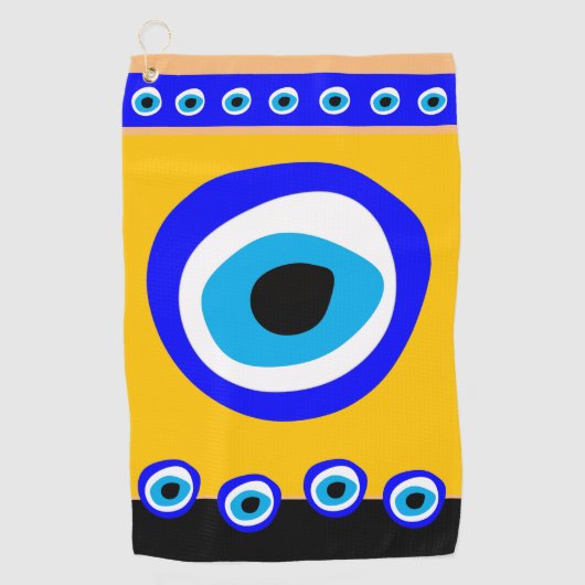Serviette De Golf Evil Eye Talisman & arabe Amulet /turc, grec (Devant)