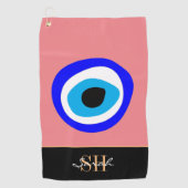 Serviette De Golf Evil Eye Talisman & arabe Amulet /turc, grec  (Devant)