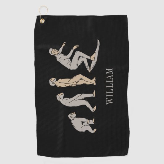 Serviette De Golf Évolution du surf Planche de surf Plage Sports (Devant)