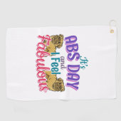 Serviette De Golf Exercice Abs Day Core - Amoureux des chiens Carlin (Horizontal)