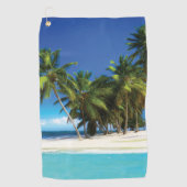 Serviette De Golf Exotic beach throw pillow (Devant)