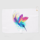 Serviette De Golf Exotic Rainbow Hummingbird (Horizontal)