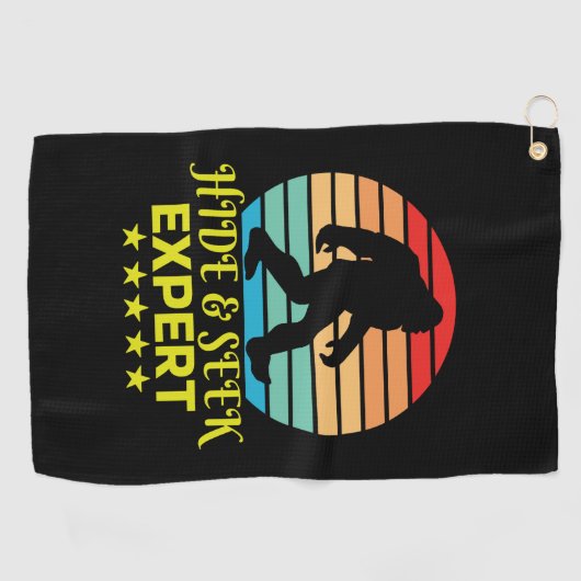 Serviette De Golf Expert Bigfoot Cache-Cache Drôle (Horizontal)