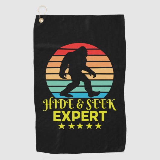 Serviette De Golf Expert Bigfoot Cache-Cache Drôle (Devant)