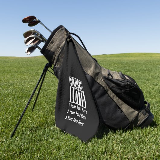 Serviette De Golf Extérieur droit Ajouter votre emplacement 3 lignes (Vert)