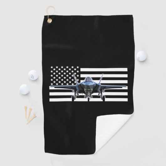 Serviette De Golf F-35 (drapeau noir) (En situation)