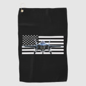 Serviette De Golf F-35 (drapeau noir) (Devant)