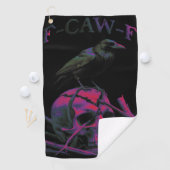 Serviette De Golf F-Caw-F Funny Black Crow Bird (En situation)