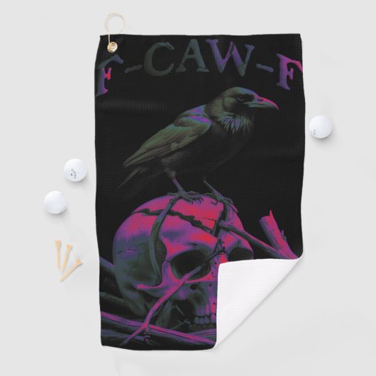 Serviette De Golf F-Caw-F Funny Black Crow Bird (En situation)