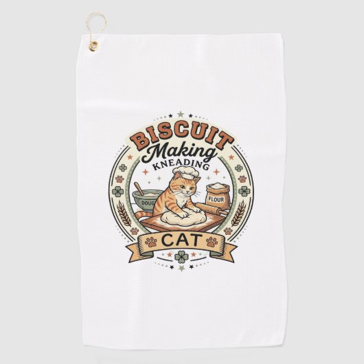 Serviette De Golf Fabrication de biscuits Pétrissage Chat Fabricatio (Devant)
