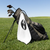 Serviette De Golf Face aux grues blanches (Vert)