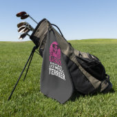 Serviette De Golf Facilement Distrait Par Un Terrier Jack Russell (Vert)