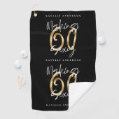 Serviette De Golf Faire 60 look bon or fête anniversaire bain (En situation)