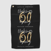 Serviette De Golf Faire 60 look bon or fête anniversaire bain (Devant)