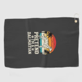 Serviette De Golf Fais comme si j'étais un chien rétro dalmatien (Horizontal)