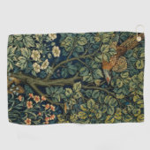 Serviette De Golf Faisan d'arbre boisé William Morris (Horizontal)