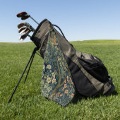 Serviette De Golf Faisan d'arbre boisé William Morris (Vert)