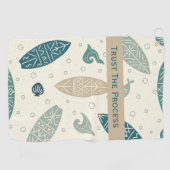 Serviette De Golf Faites confiance au processus Coastal Golf Towel (Horizontal)