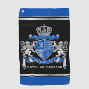 Serviette De Golf Faites votre propre armoiries Un emblème de lion