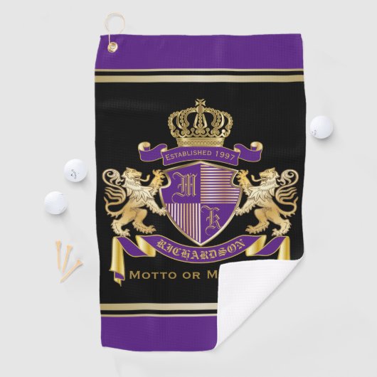 Serviette De Golf Faites votre propre manteau de l'emblème de (En situation)