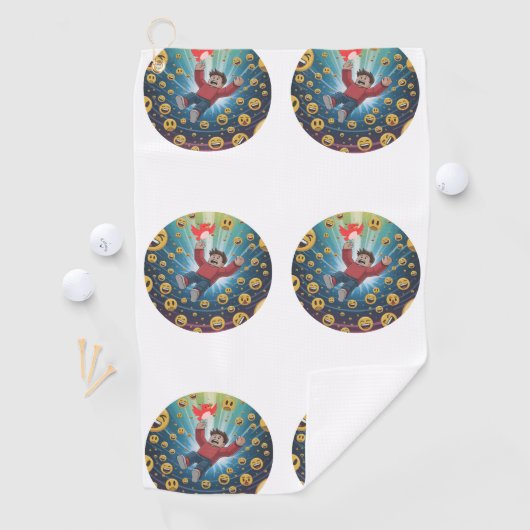 Serviette De Golf Fall in bubble  (En situation)