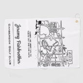 Serviette De Golf Famille au Zoo. Papa avalé par Alligator (Horizontal)